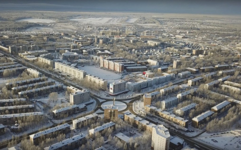Завораживающее видео: зимний Сыктывкар сняли с высоты птичьего полета