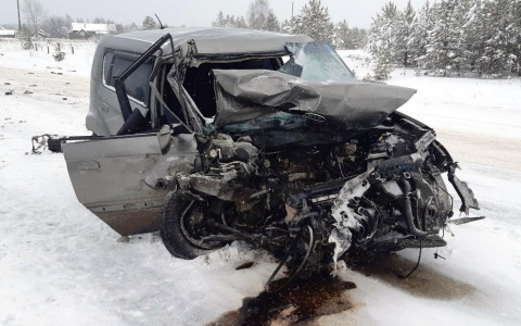 В Коми «Лада» пошла на обгон и устроила массовое ДТП, один человек погиб