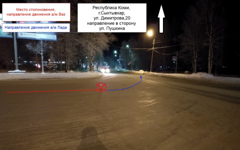 В Сыктывкаре иномарка сбила пожилую женщину