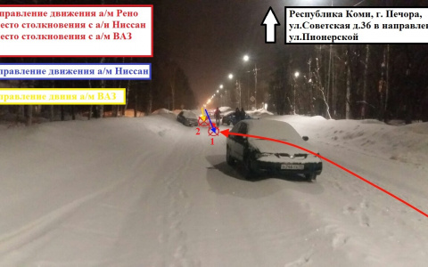 В Коми «Рено Логан» устроил тройное ДТП