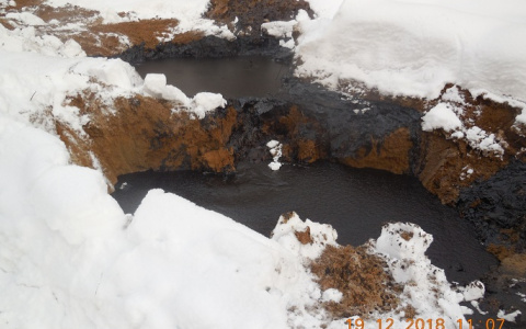 В Коми произошел разлив нефти