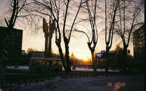 Фото дня: зимний утренний солнечный Сыктывкар