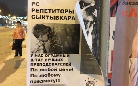 Фото дня: «грамотные» репетиторы в Сыктывкаре