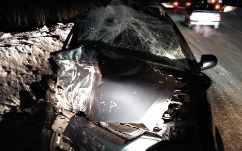 В Коми водитель «КИА» разбился об сломанный МАЗ