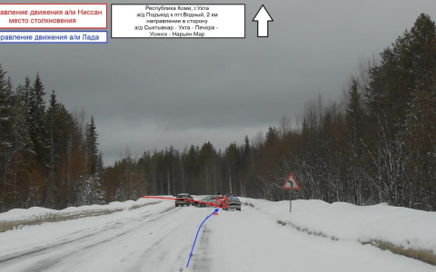 В Коми иномарка «помяла» водителя отечественной легковушки