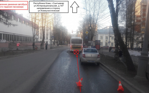 В одном из сыктывкарских автобусов травмировался пенсионер