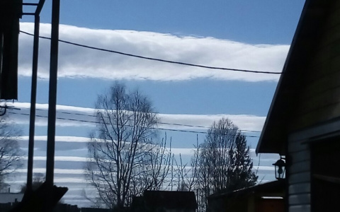 Фото дня: над Сыктывкаром висели необычные облака