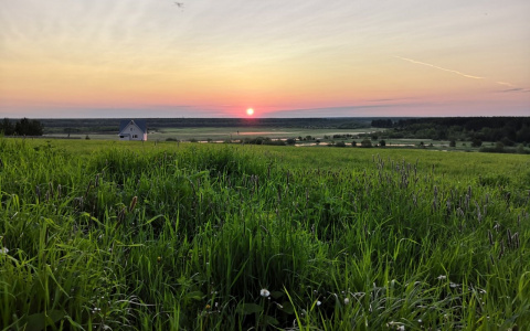 Фото дня в Сыктывкаре: восход солнца над родными полями