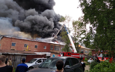 В Сыктывкаре полыхает здание колледжа (фото, видео)
