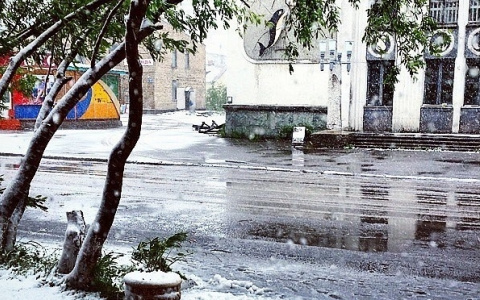 На севере Коми посреди лета выпадет снег