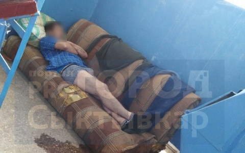 Сыктывкарцев терроризирует мужчина на диване и без штанов (фото)
