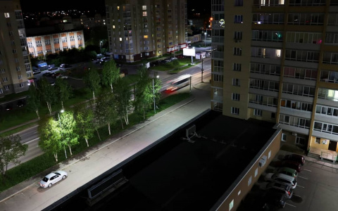 Фото дня: ночные огни спального района Сыктывкара
