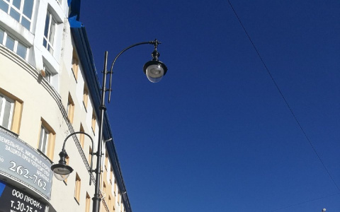 В центре Сыктывкара установили винтажные фонари