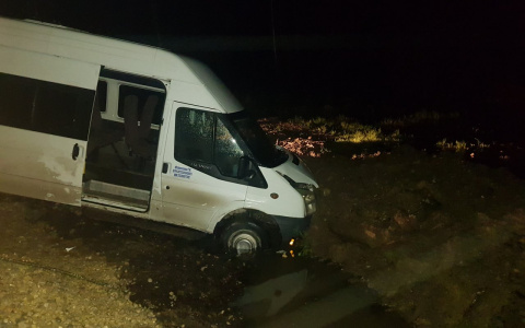 В Сыктывкаре автобус с пассажирами вылетел в кювет, пострадали двое