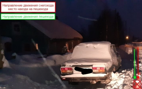 В Коми пьяный 19-летний парень врезался на снегоходе в человека