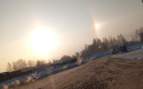 Фото дня в Сыктывкаре: удивительное явление в небе над городом