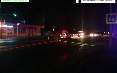 В Сыктывкаре водитель «Шевроле» сбил женщину, которая шла на красный