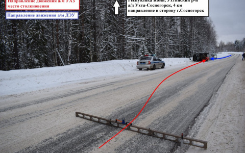 В Коми УАЗ протаранил «Дэу» на встречке, пострадали четверо