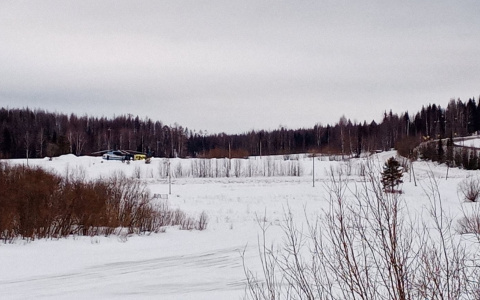 Девочек, которые пострадали в автокатастрофе на трассе в Коми, доставили на вертолете в Сыктывкар