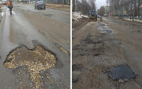 В Сыктывкаре начали ремонтировать дороги