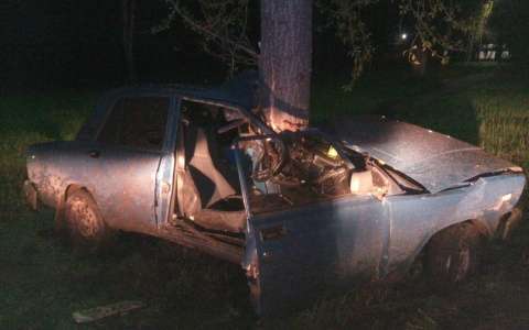 19-летний сыктывкарец «намотал» свое авто на дерево