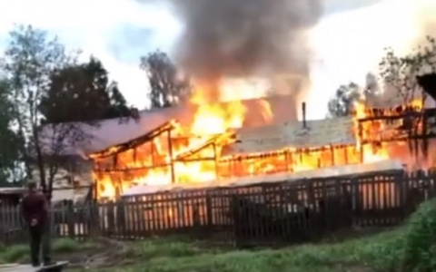 В сыктывкарском Заречье полыхает страшный пожар (видео)