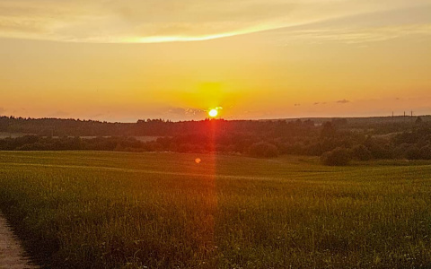 Фото дня в Сыктывкаре: чудесный летний закат перед грозой
