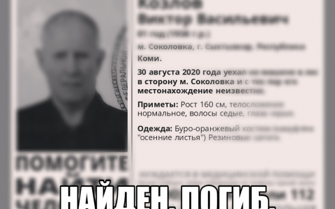 Сыктывкарец, который пропал в лесу у Соколовки, найден мертвым