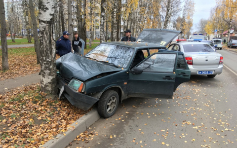В Сыктывкаре пьяная автоледи въехала в дерево