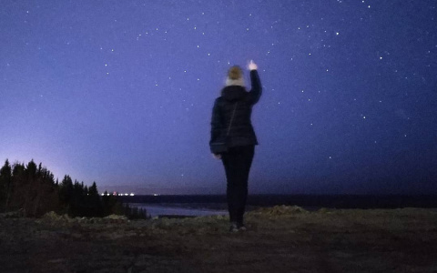 Фото дня в Сыктывкаре: ясная звездная ночь