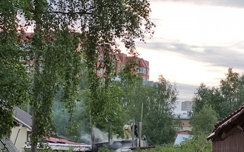 Возле аэропорта в Сыктывкаре произошел пожар