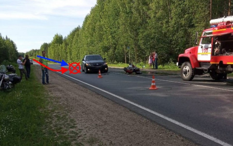 В Коми столкнулись «Камри» и знаменитый «харлей»: пострадал байкер