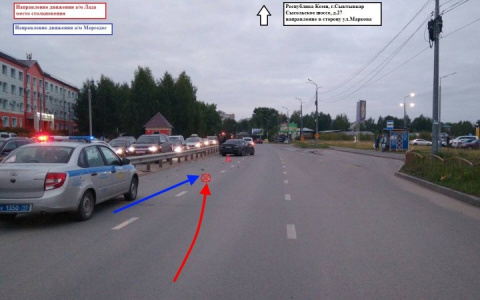 В Сыктывкаре водитель «Лады» влетел в «Мерседес» с беременной женщиной  за рулем