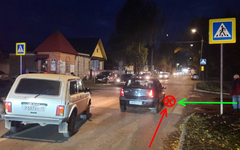 Сыктывкарец сбил пешехода на «зебре»