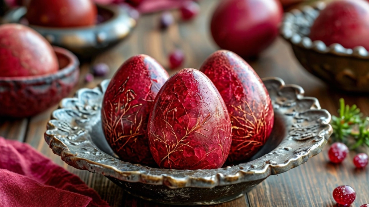 Свеклой и луковой шелухой давно не крашу: яркие, словно рубин, яйца на Пасху — без уксуса и заморочек