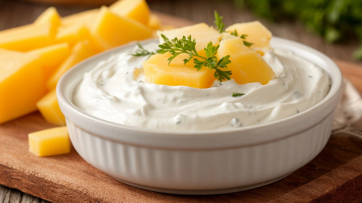 На ночь смешиваем ряженку и сметану: утром получаем сыр "Филадельфия" — готовится, пока вы отдыхаете