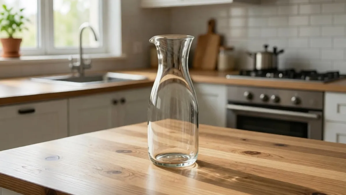 Стеклянный графин с кухни сияет как алмаз! Мой секрет безупречной чистоты всего за 15 минут