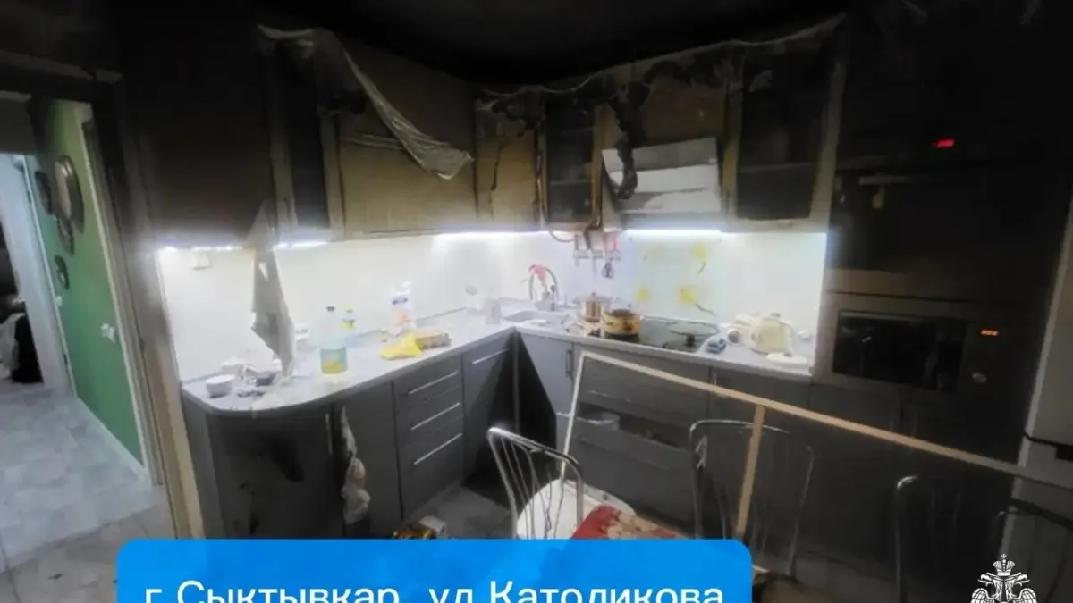 В Сыктывкаре загорелась квартира из-за неудачной готовки 