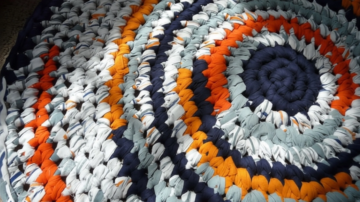 Старые вещи и веревки не выбрасываю — плету коврики: простейшая техника