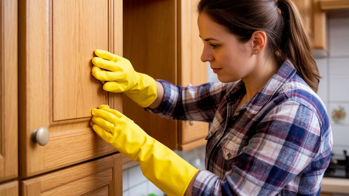 Липкий жир на кухонных шкафах сам сползает за 2 минуты: простой рецепт без дорогой химии