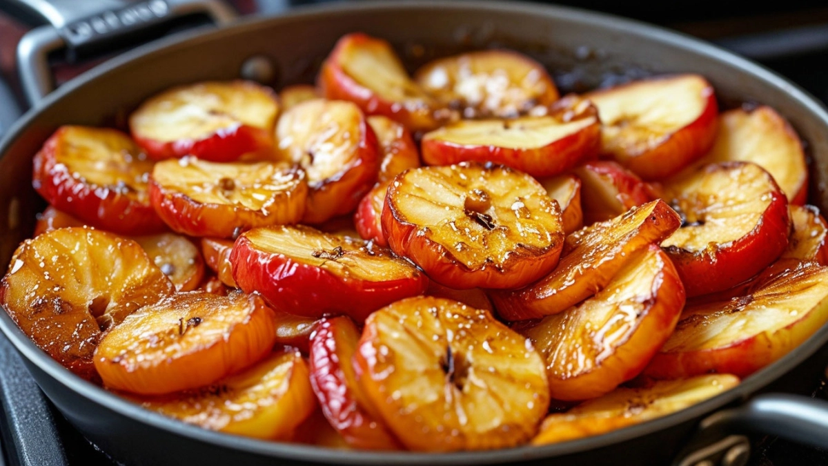 Вместо калорийных тортов и жирных пирожков: вкуснейший постный десерт из жареных яблок