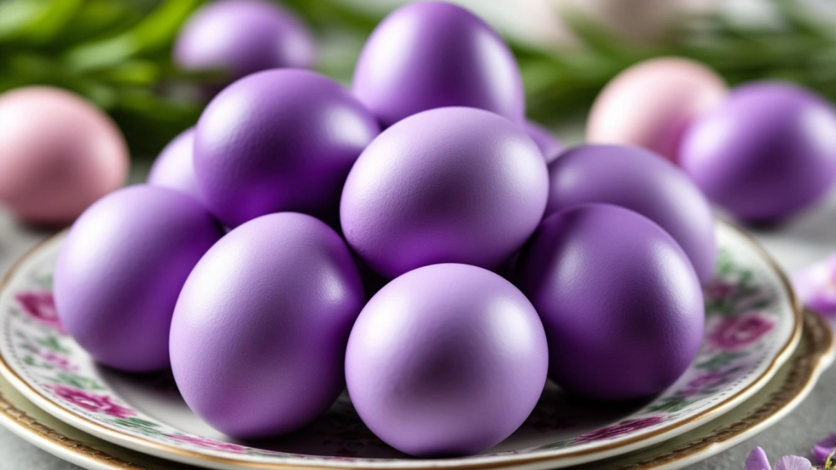 Модный сиреневый оттенок для пасхальных яиц: простой метод окрашивания без химии - нужен 1 натуральный ингредиент