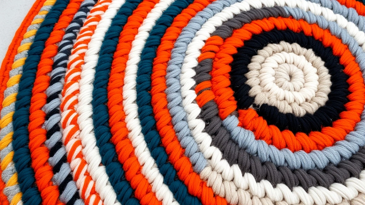 Старые вещи и веревки не выбрасываю — плету из них коврики: простейшая техника