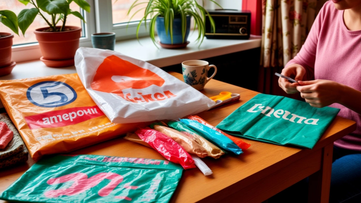 Вторая жизнь пакетов из "Магнита" и "Пятерочки": как превратить их в полезные вещи для дома  