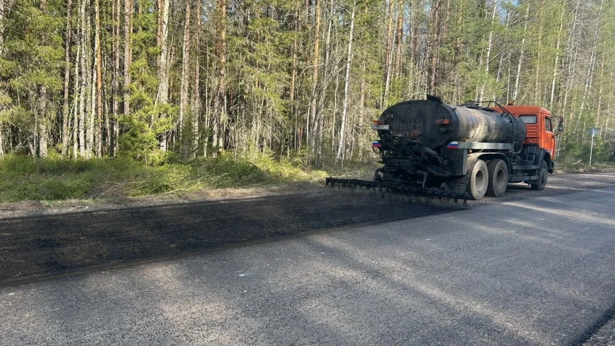 В Коми начался ремонт почти семи километров дороги к посёлку Мещура
