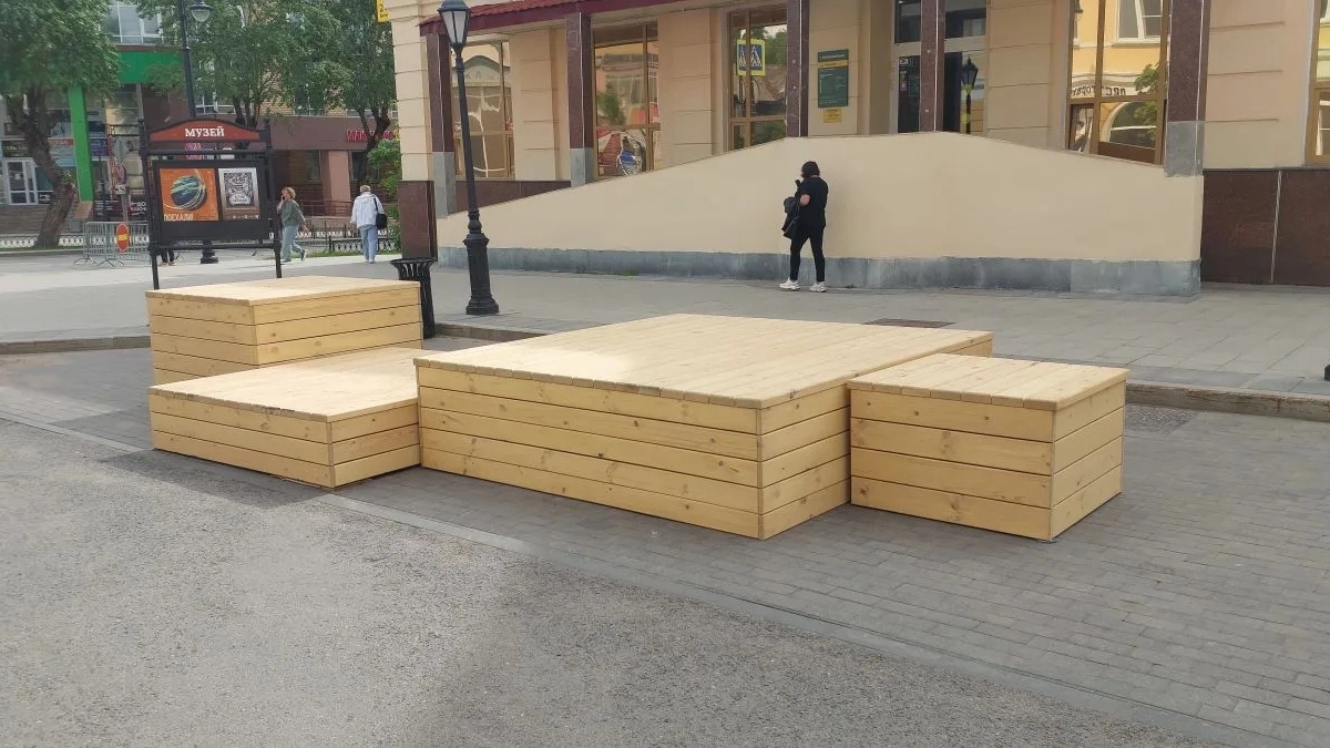 В Сыктывкаре продолжают преображать пешеходную зону от улицы Ленина до Советской