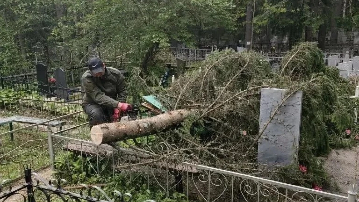 На кладбищах Сыктывкара после Троицы наводят порядок