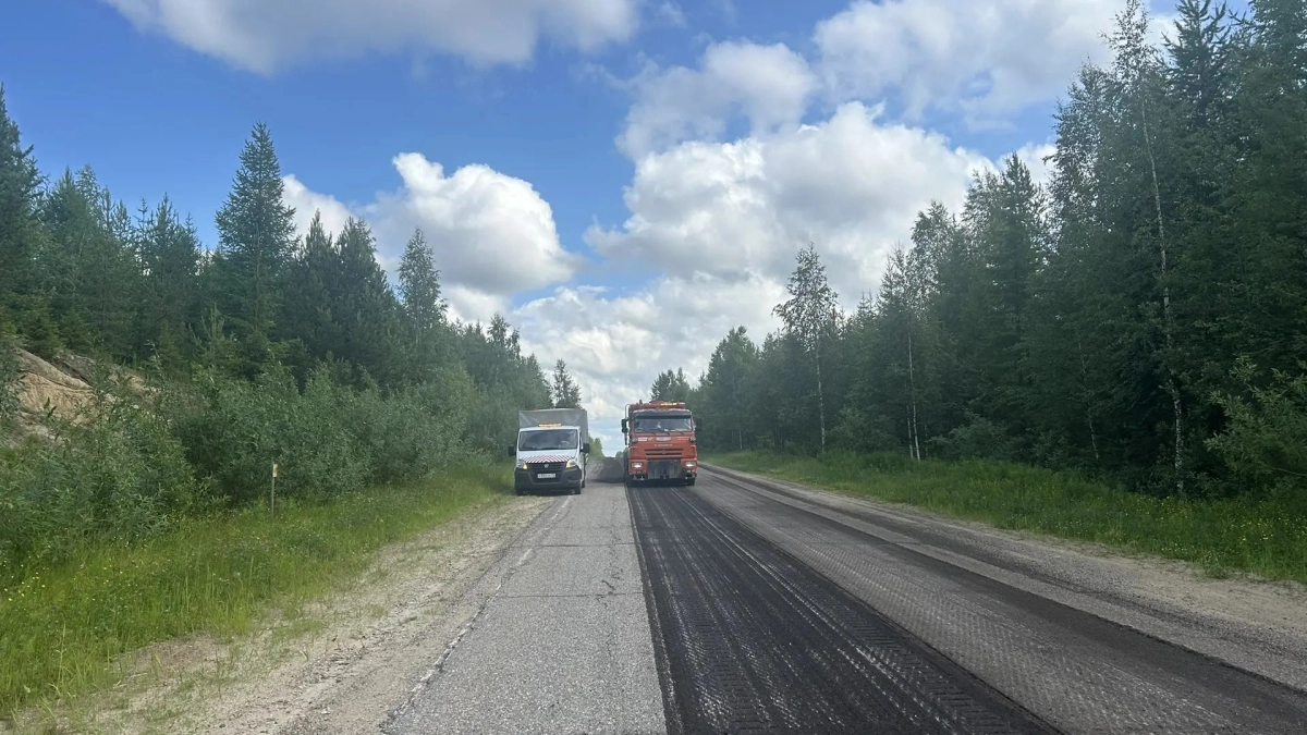 Более 5 километров трассы Керки–Дутово ремонтируют в Коми