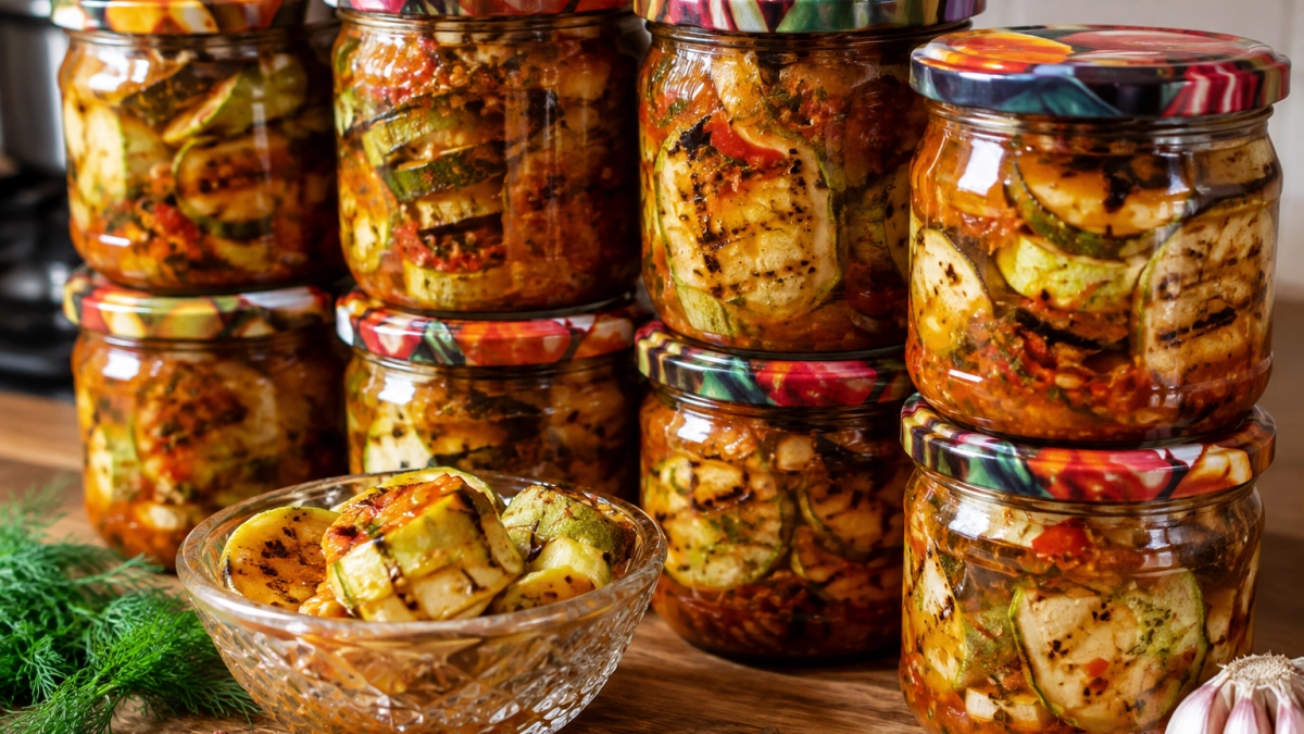 Закрываю по 50 банок этой закуски: кабачки как шашлычки — все просят рецепт