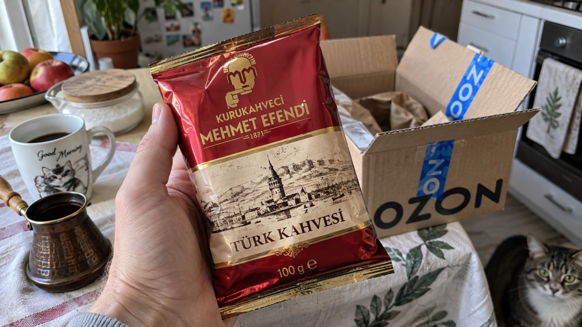 Гурманы нашли на Ozon копеечный турецкий кофе в неприметной пачке: внутри — настоящая Турция, а вкус будто из дорогой кофейни